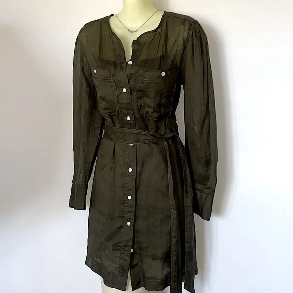 Banana Republic Two Piece Dress and Coat Army Green NWT Sz Small